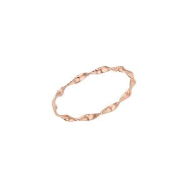 로이드 꽈배기 컷팅 볼륨 미스링 14K Gold 반지 LRS20056G