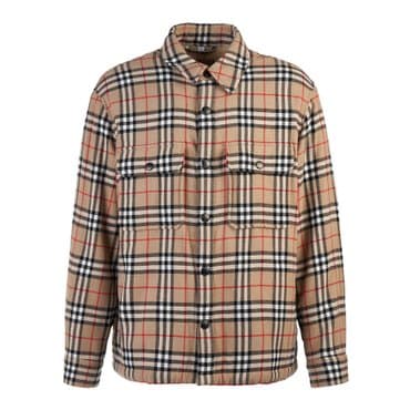 버버리 남성 엠브로이드 울 블랜드 셔츠 자켓 8043839 M CALMORE A7028
