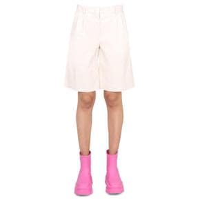 엠에스지엠 Shorts FAUX LEATHER BERMUDA SHORTS WHITE 3341MDB04_22761502