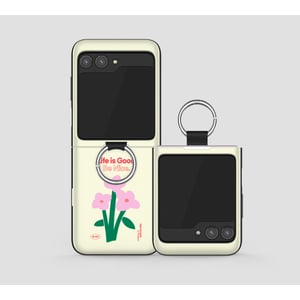  갤럭시 Z플립 5 4 3 플립 휴대폰 케이스 TRY 플라워 핑거링 고리 카드수납 마그네틱도어 8컬러