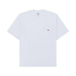 단톤 플레인 숏슬리브 포켓 티셔츠 화이트