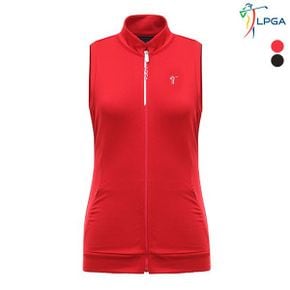 여성 배색 포인트 져지 베스트  L183TJ751P _P300450945
