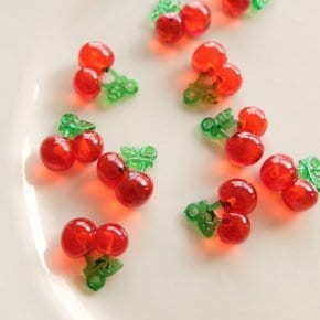 체리 앵두 비즈 과일 키링 만들기 펜던트 공예 재료 목걸이 팔찌 ...