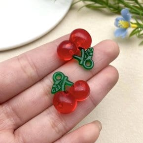체리 앵두 비즈 과일 키링 만들기 펜던트 공예 재료 목걸이 팔찌 ...