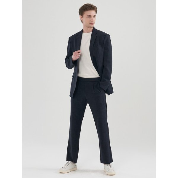 [M~5XL]린넨라이크 루즈핏 셋업 블레이저_네이비