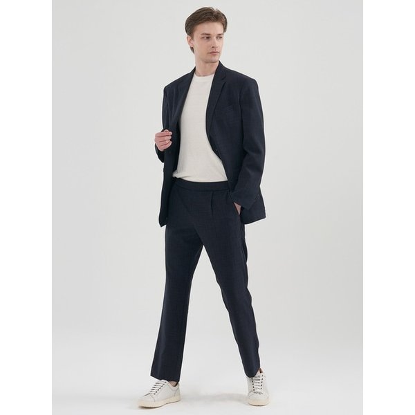 [M~5XL]린넨라이크 루즈핏 셋업 블레이저_네이비