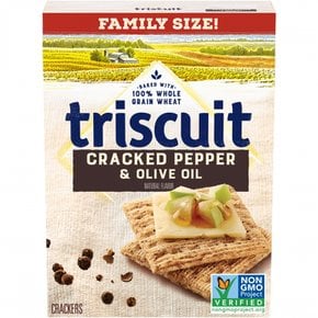 [해외직구] Triscuit  Triscuit  갈라진  고추  앤  올리브  오일  통곡물  밀  크래커  패밀리  사이즈  12.5온스