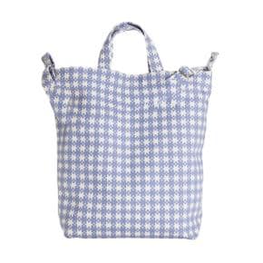 /원더스토어 [바쿠백] 덕백 캔버스 토트백 Blue Pixel Gingham