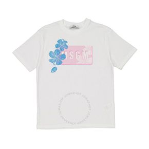 키즈 Girls 플로랄 로고 티셔츠 Size 10Y MSJGTH111-001 305314