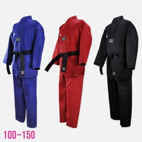 무스포 - 태권도복 골지 도복(100~150호) 적 청 흑
