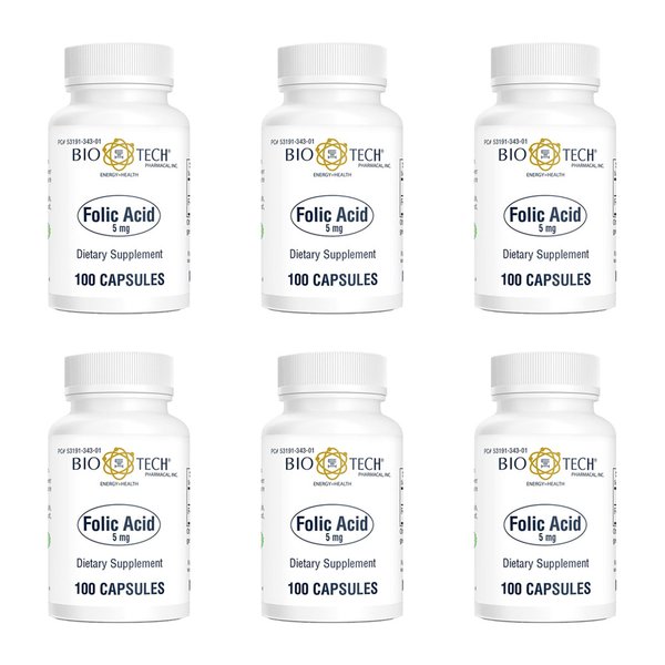 Bio Tech 바이오테크 엽산 5mg 100정 6개