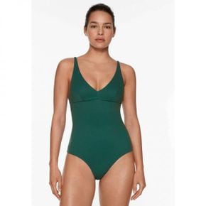 4434902 OYSHO EXTRA COMPRESSIVE - Swimsuit evergreen