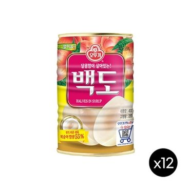 오뚜기 백도(반절) 400g x 12개