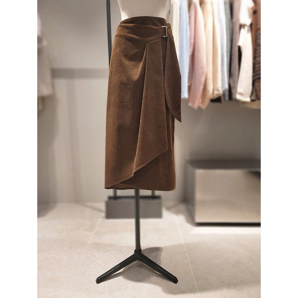 [여주점] 캐슈넛 코듀로이 벨티드 랩 스커트(SASK42461)