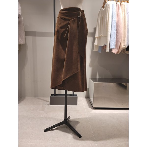 [여주점] 캐슈넛 코듀로이 벨티드 랩 스커트(SASK42461)