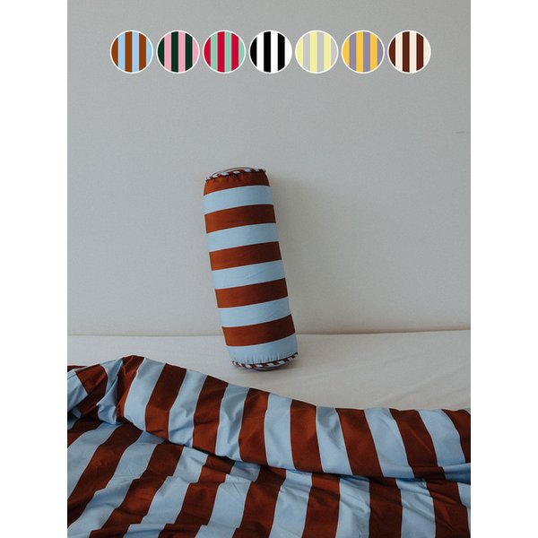 알러지케어 먼지 없는 볼드 스트라이프 볼스터(원통 쿠션) -7 Colors