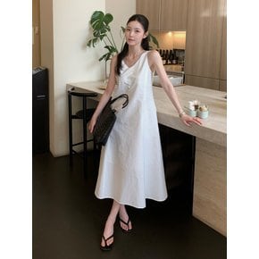 아이리스 브이넥 슬리브리스 드레스_화이트 / IRIS V-NECK SLEEVELESS DRESS_WHITE