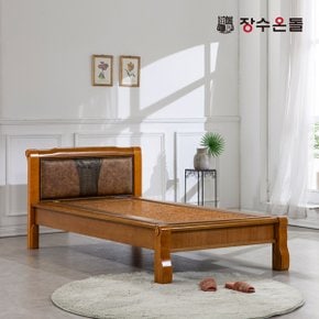 온재 쿠션등받이형 홍맥반석 돌침대 온열 건강침대 싱글침대