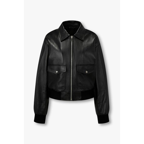 니트 트림 소프트 레더 점퍼 7115475911199