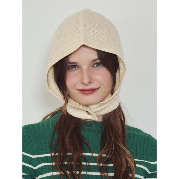 [LDFUA92IV] 니트 원버튼 바라클라바 IVORY