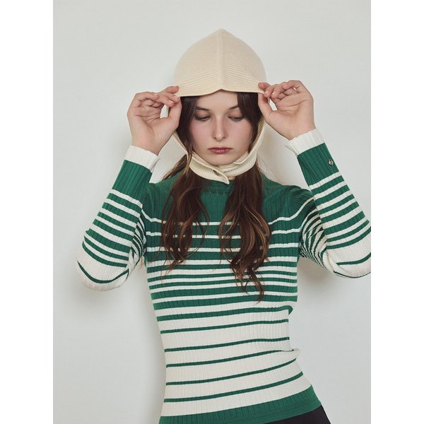 [LDFUA92IV] 니트 원버튼 바라클라바 IVORY