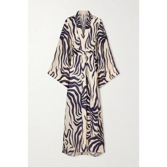 JOHANNA ORTIZ 요한나오르티즈 보아 위스퍼 지브라 프린트 리넨 커버업 46376663162965802