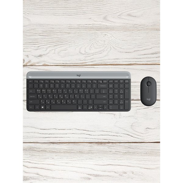 로지텍 코리아 MK470 슬림 무선 키보드 마우스 세트 블랙