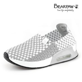 베어파우(BEARPAW) 여성 CRYSTAL WOVEN 에어쿠션 슬립온 화이트/실버(K0128084)