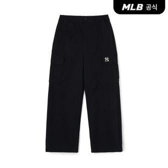 MLB [코리아공식] 남성 바시티 카고 와이드 팬츠 NY (Black)