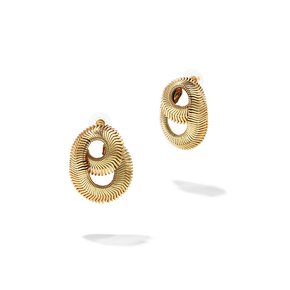 Pleats Chain Loop Earrings