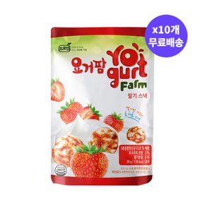 요거팜 유산균 딸기 스낵 30g x 10개 세트