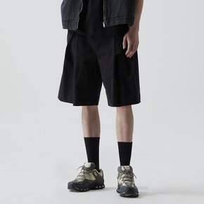 남성 볼륨핏 하프팬츠 BLACK