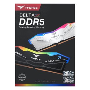 [서린공식] 팀그룹 T-Force DDR5 6000 CL30 Delta RGB 화이트 패키지 32GB(16Gx2)