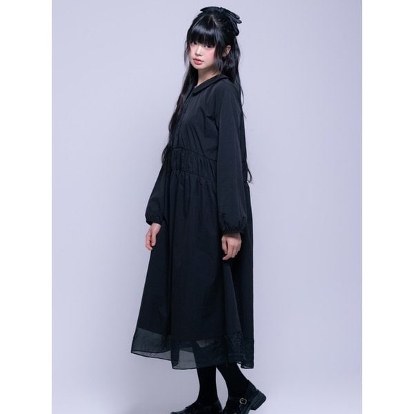 라운드 카라 셔링 원피스