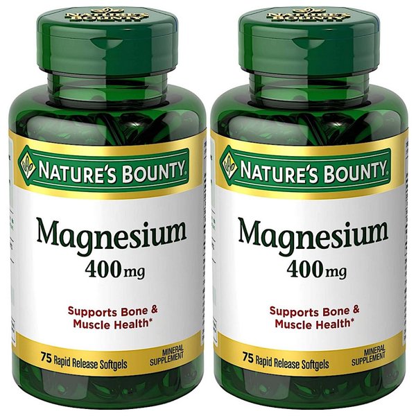 네이쳐스 바운티 마그네슘 400mg Natures Bounty Magnesium 75소프트젤 2개