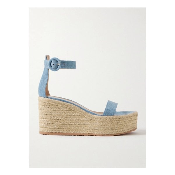 데님 에스파드리유 웨지 샌들 45mm 라이트 데님 1647597324735287