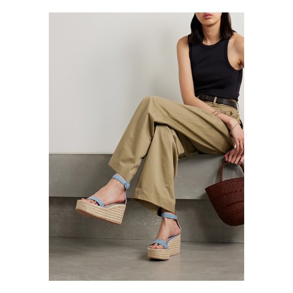 데님 에스파드리유 웨지 샌들 45mm 라이트 데님 1647597324735287