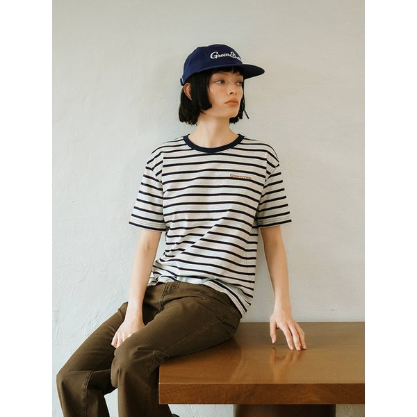 Cotton Stripe Tee (Oatmeal)