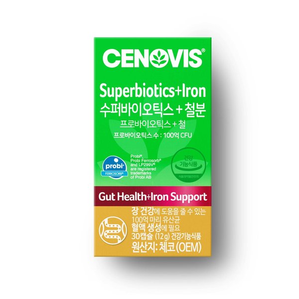 수퍼바이오틱스 유산균+철분 (30캡슐/30일분)