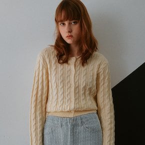 SOFT CABLE CARDIGAN IVORY