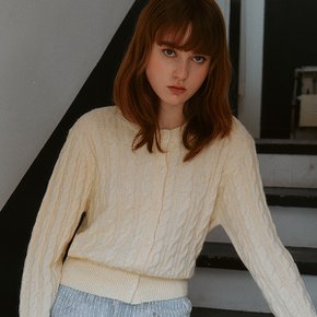 SOFT CABLE CARDIGAN IVORY