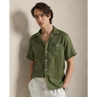 폴로 랄프 로렌 남성 클래식핏 리넨 캠프 셔츠(MNPOWOV1N821020300)