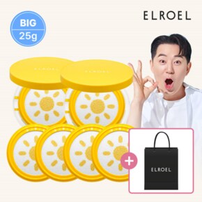 엘로엘 파데프리 팡팡 빅 선쿠션 본품 25g x 2개 + 리필 4개 (+쇼핑백 증정)_ELROEL