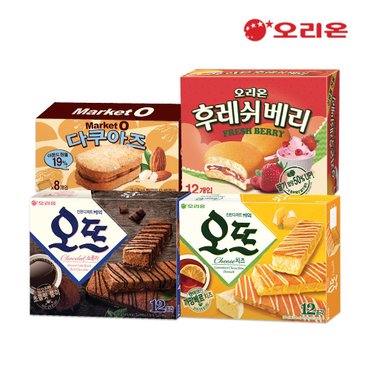 오리온 오뜨 쇼콜라12p + 오뜨 치즈12p + 다쿠아즈8p + 후레쉬베리12p