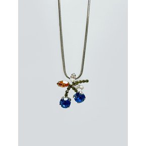 Cherry Necklace - Blue