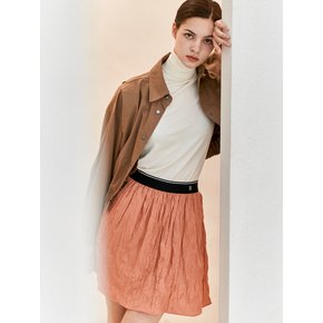 새틴 에이라인 스커트(오렌지) _ Satin A-Line Skirt(Orange)