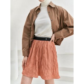 새틴 에이라인 스커트(오렌지) _ Satin A-Line Skirt(Orange)