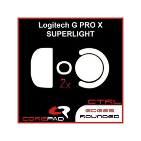 Corepad Skatez CTRL Logitech G PRO X SUPERLIGHT Wireless용 마우스솔 2set 국내