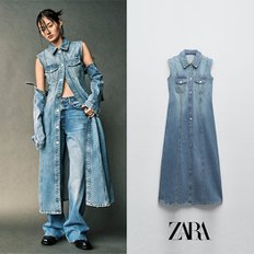 ZARA 자라 블루 TRF 데님 드레스 8197 083