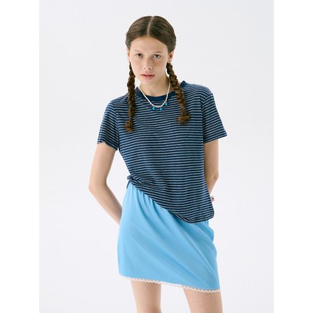 준준스페이스 Lace Mini Skirt_Light Blue